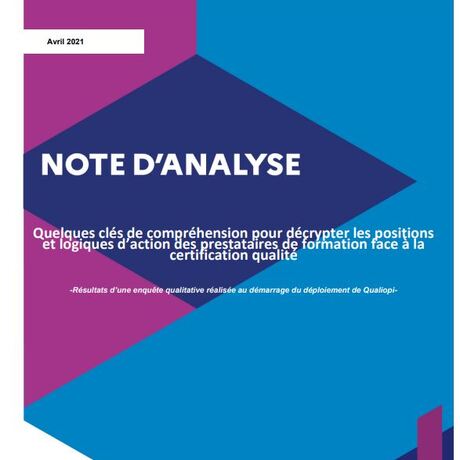 Note d'analyse sur le déploiement de Qualiopi