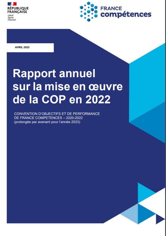 Rapport annuel sur la mise en oeuvre de la COP - France compétences 2022
